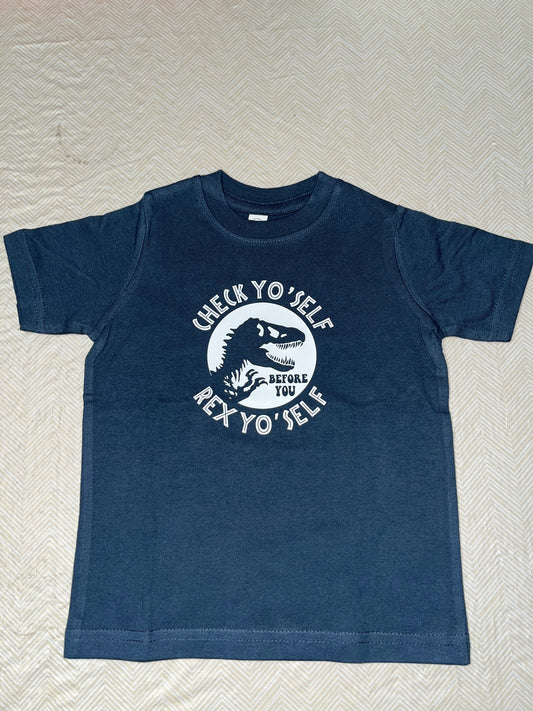 Check Yo'Self Before Rex Yo'Self Kids T-Shirt