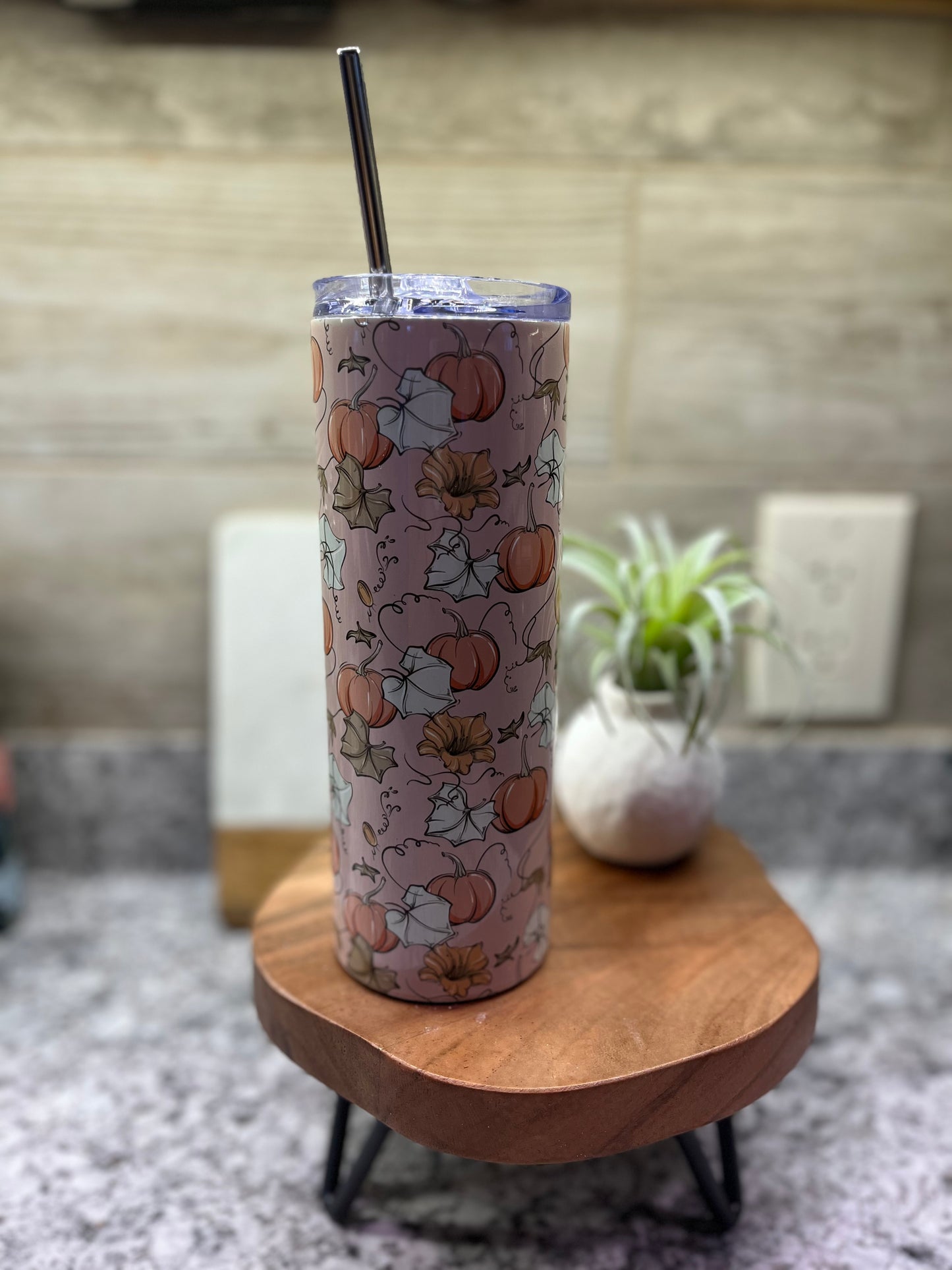 Pumpkins 20oz Stainless Steel Tumbler With Lid & Straw