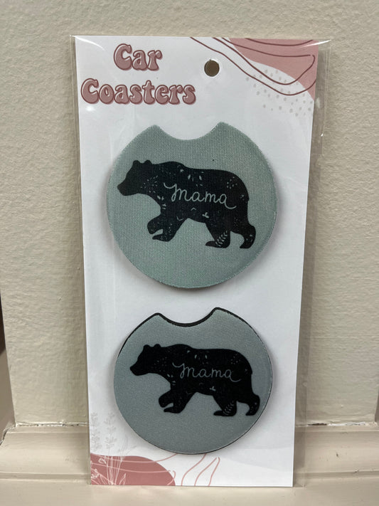 Mama Bear Car Coasters