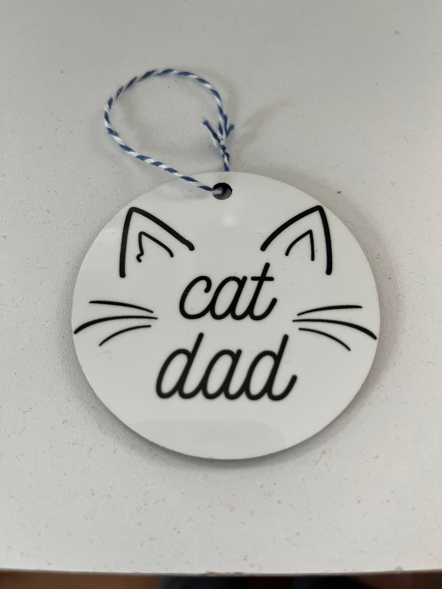 Cat Dad Christmas Ornament