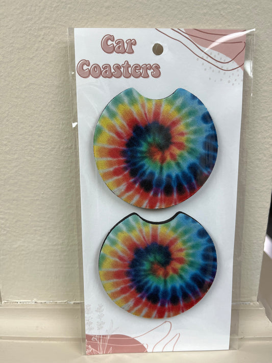 Tie Dye Car Coasters