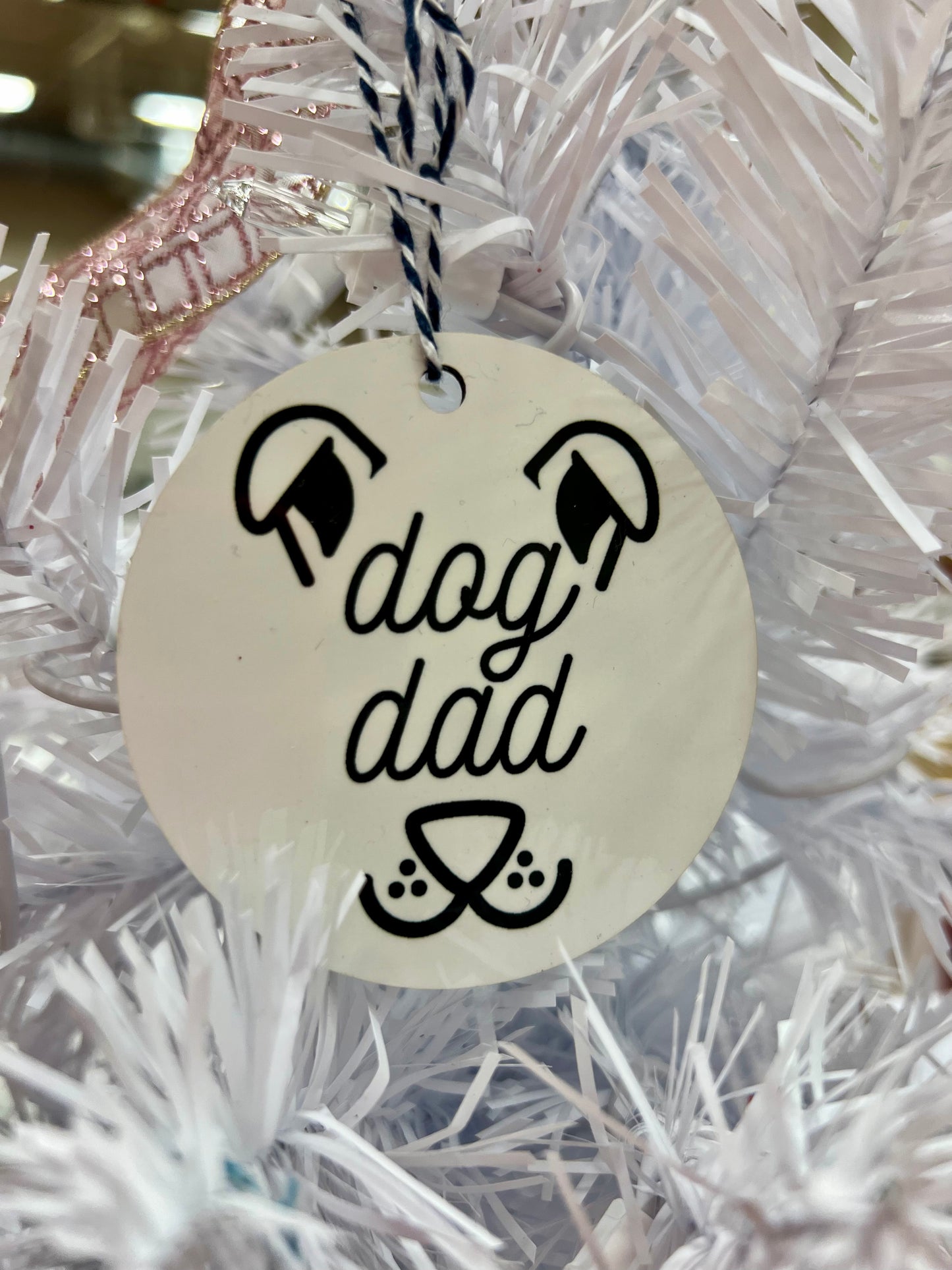 Dog Dad Christmas Ornament