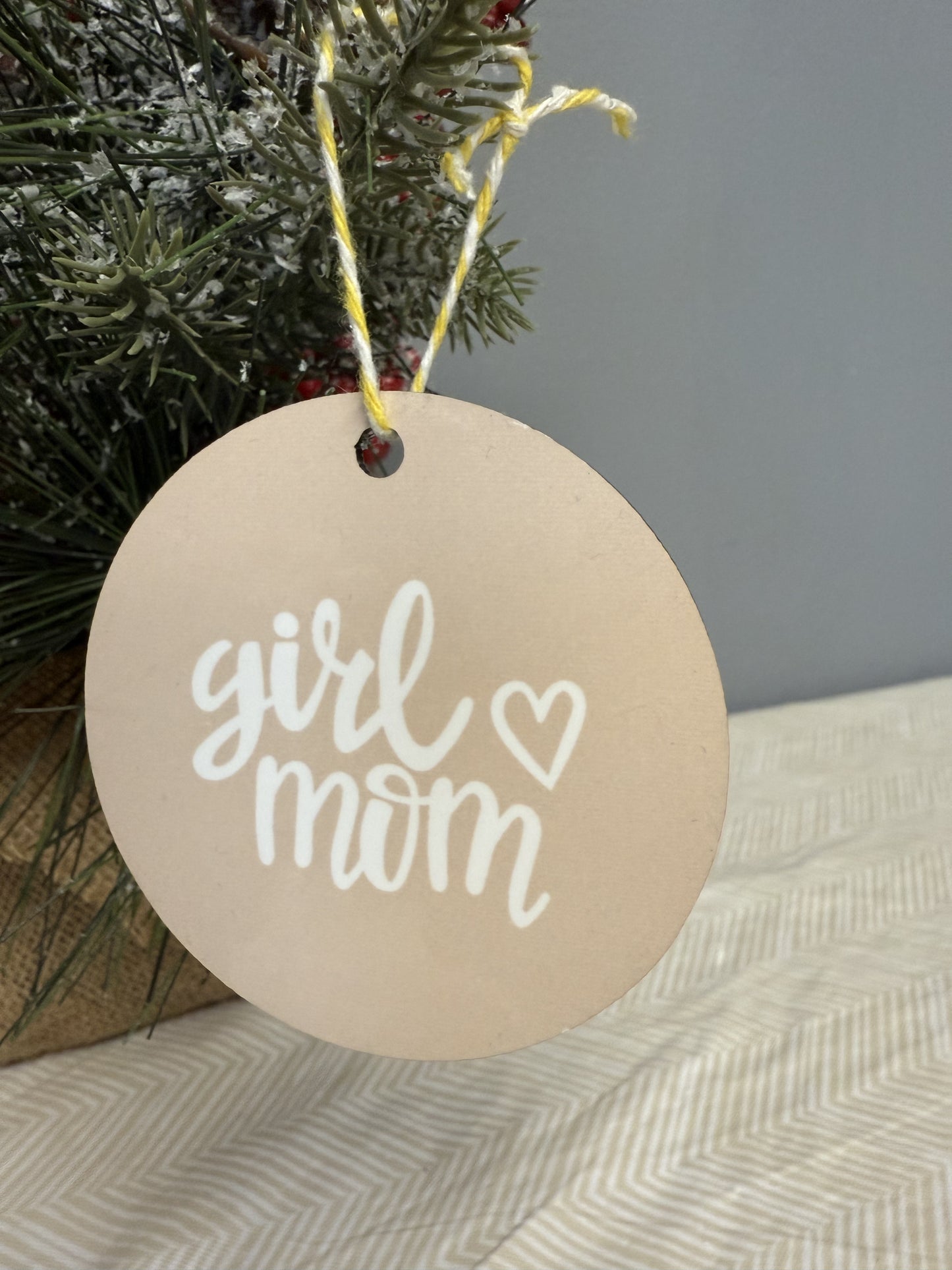 Girl Mom Christmas Ornament