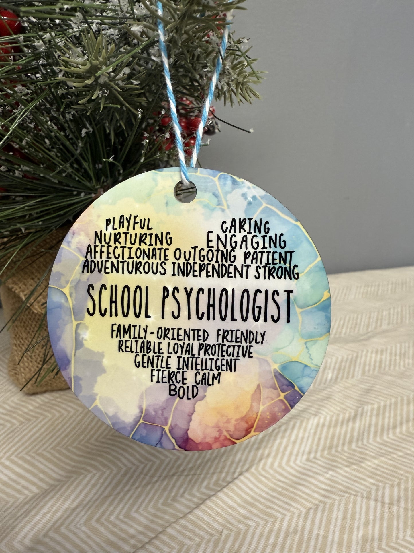 School Pyschologist Christmas Ornament