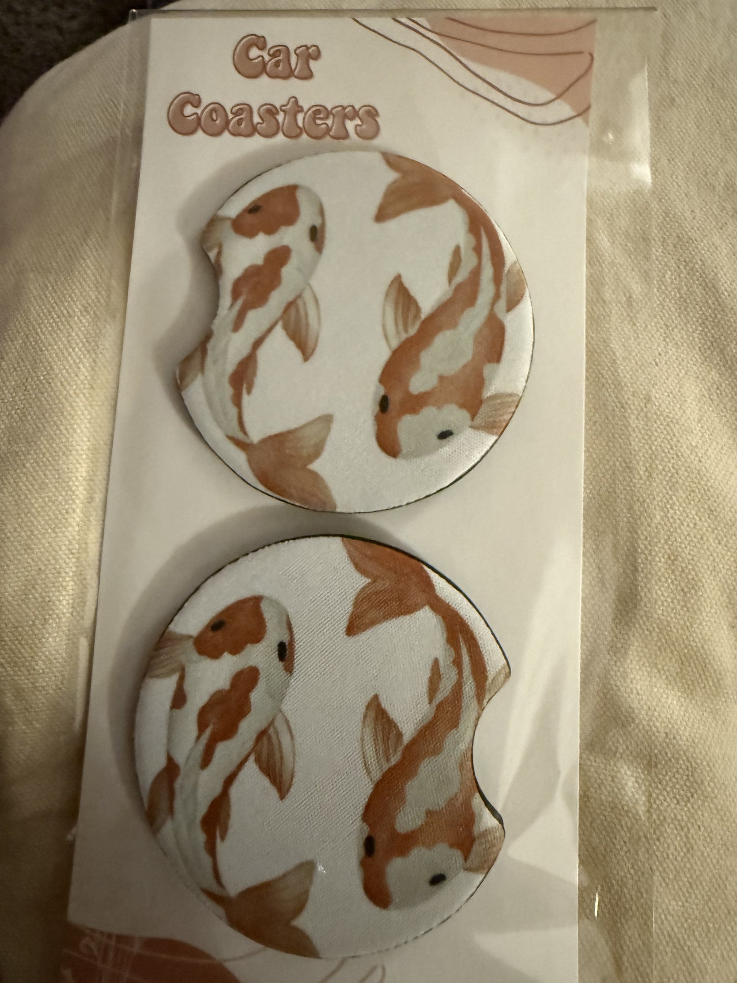 Koi Car Coasters