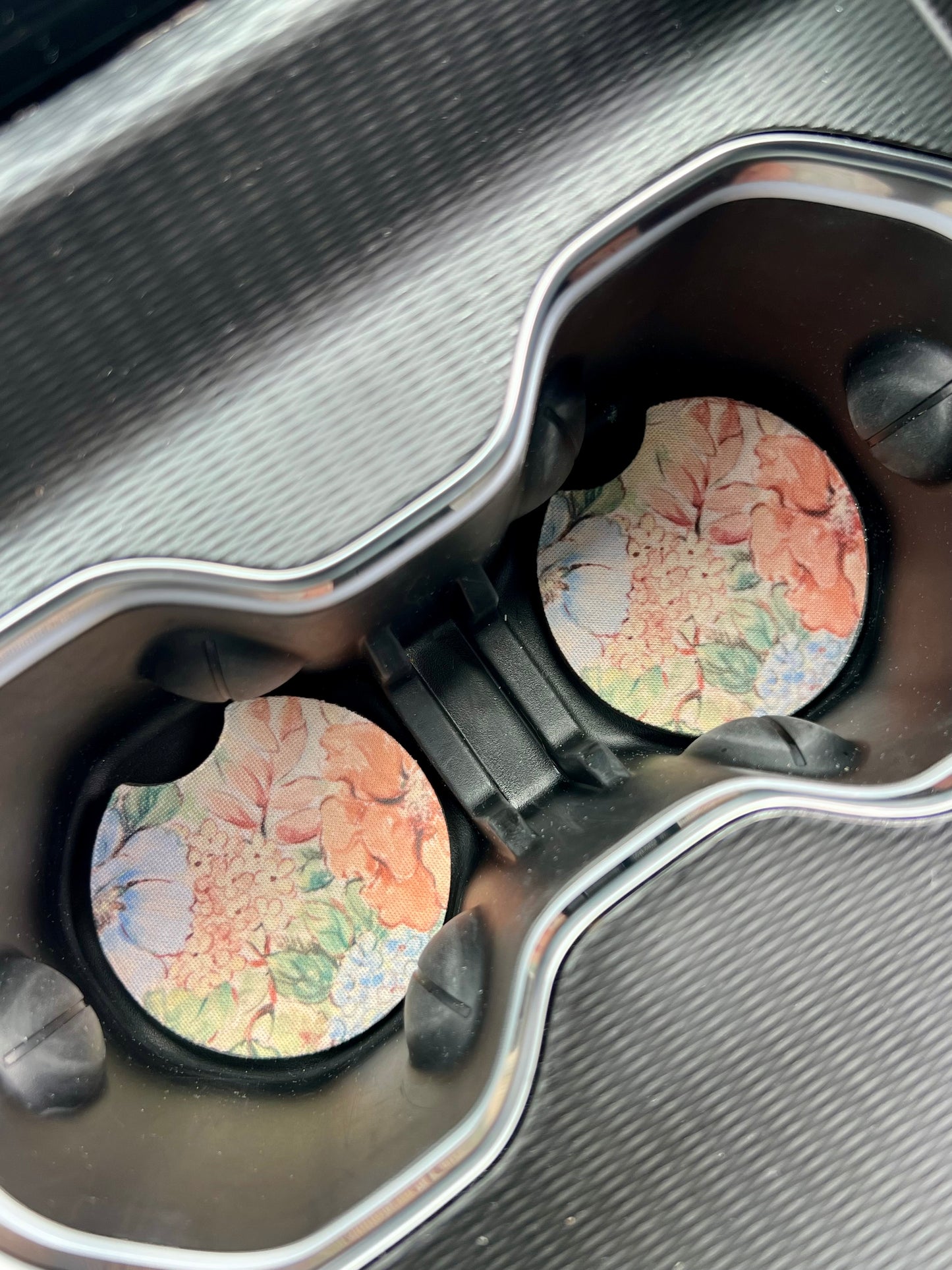 Floral Print Car Coasters