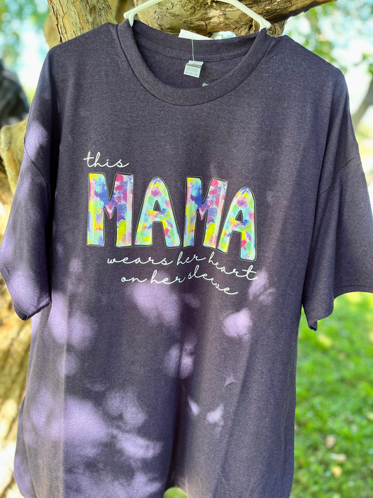 This Mama Wears Her Heart On Her Sleeve Unisex T-Shirt