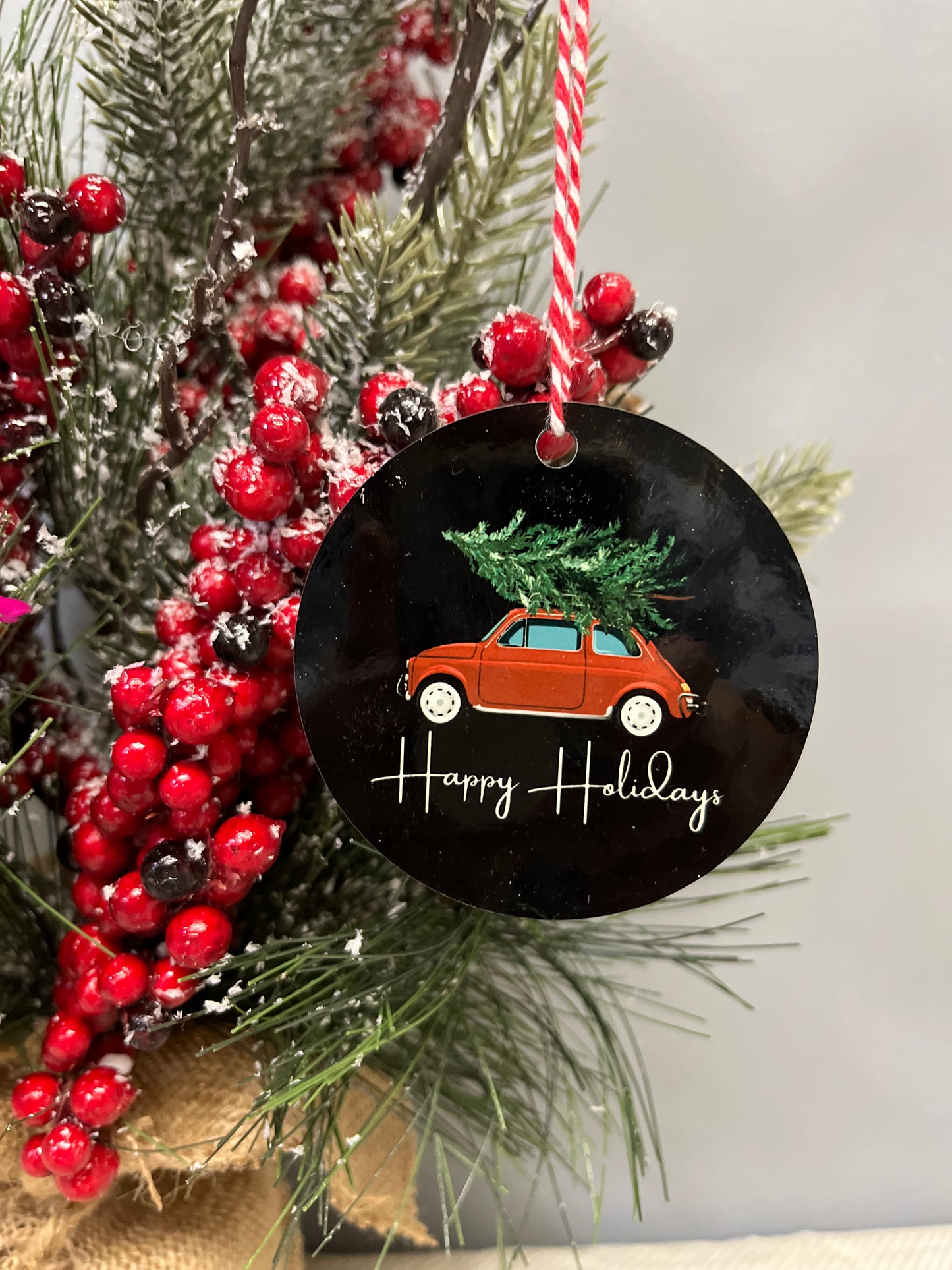 Happy Holidays Christmas Ornament