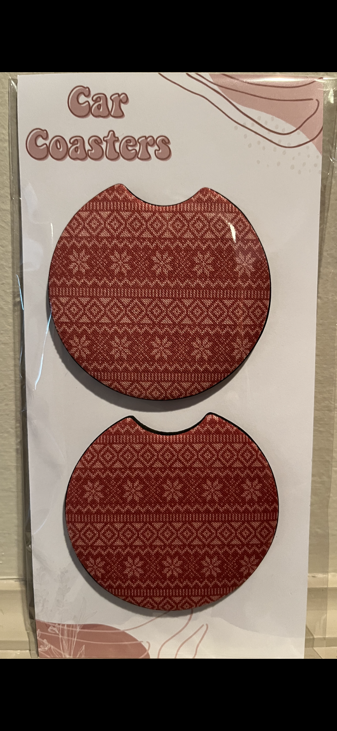 Christmas Sweater Car Coasters