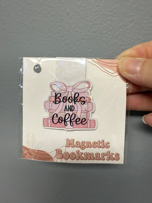 Books & Coffee Magnetic Bookmark