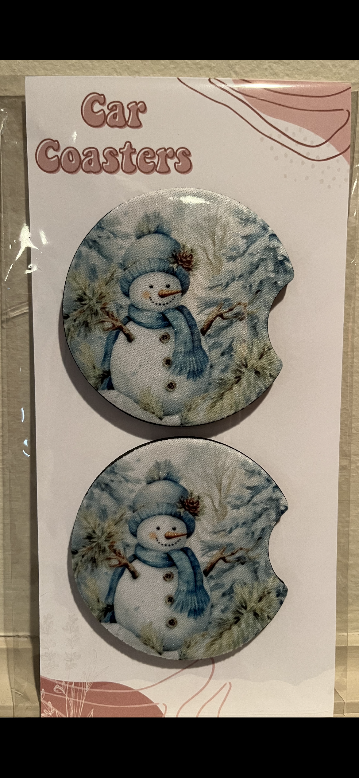 Snowman Car Coasters