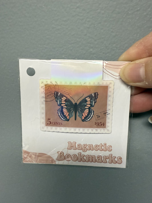 Butterfly Stamp Magnetic Bookmark