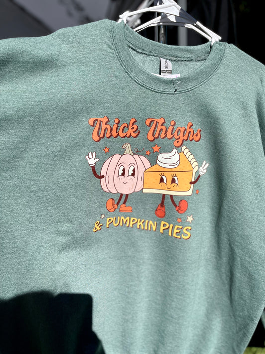 Thick Thighs & Pumpkin Pies Unisex Crewneck Sweatshirt