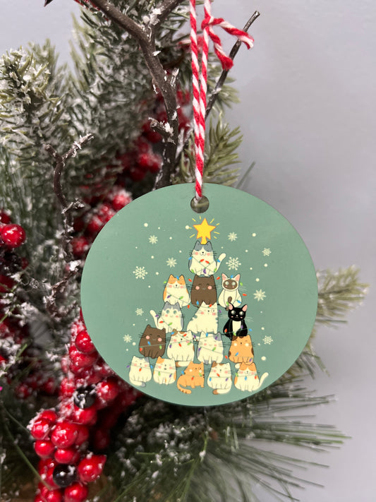 Cat Tree Christmas Ornament