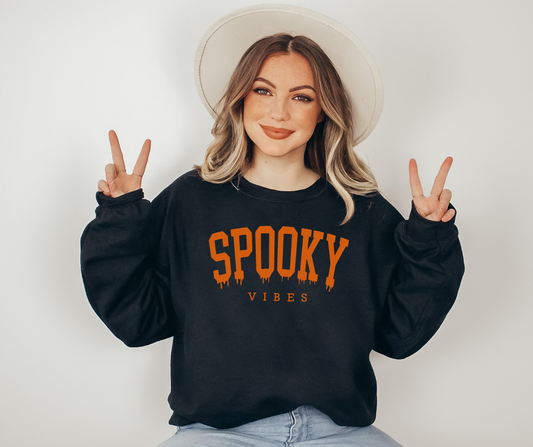 Spooky Vibes Unisex Crewneck Sweatshirt